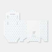 Elephant 1st Birthday Blue Favor Box Bedankdoosjes (Uitgevouwen)