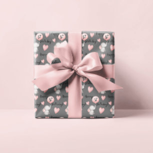 Elephant 1st Birthday Wrapping Paper Sheets