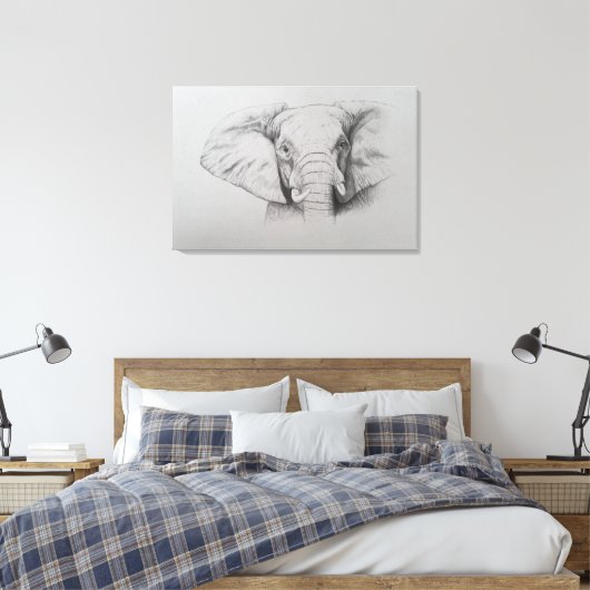Elephant 2011 canvas afdruk (Insitu (Slaapkamer))