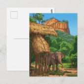 Éléphant à la carte postale de Sigiriya (Devant / Derrière)