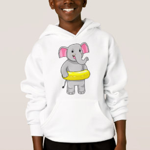 Eléphant à nager avec Lifebuoy