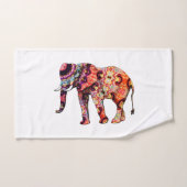 Éléphant abstrait coloré (Serviette à main)