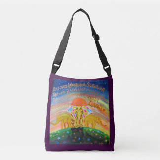 Elephant-activist 2 zijdelingse ontwerp-kruislings crossbody tas