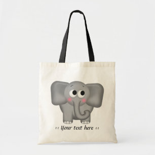 Éléphant adorable - sac fourre-tout personnalis