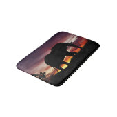 Elephant Africa Safari Sunset Scenery Badmat (Gekanteld)