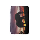 Elephant Africa Safari Sunset Scenery Badmat (Voorkant Verticaal)