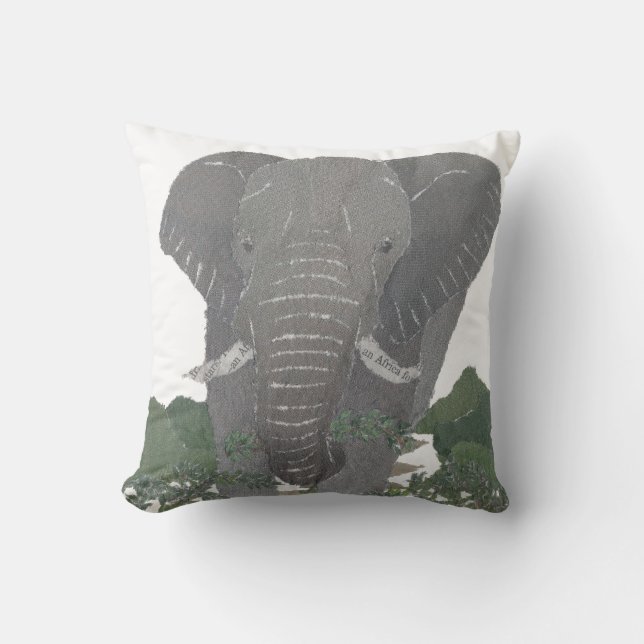Elephant, Afrikaans dier Kussen (Voorkant)