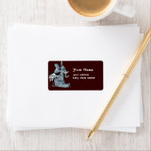 Eléphant ailé~ étiquette de adresse (En situation)