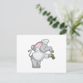 Elephant als Chef met zoutschudder Briefkaart (Staand voorkant)