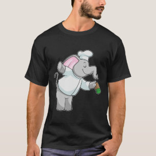 Elephant als Chef met zoutschudder T-shirt