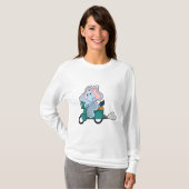 Elephant als fietser met scooter t-shirt (Voorkant volledig)