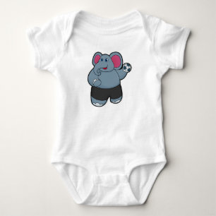 Elephant als handballspeler met handbal romper
