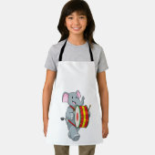 Elephant als muzikant met rum schort (Insitu)