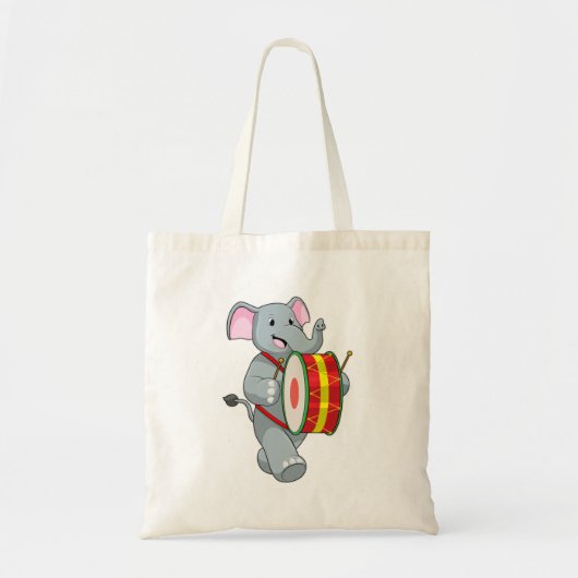 Elephant als muzikant met rum tote bag (Voorkant)