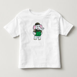 Elephant als Soldaat met Uniform & Helmet Kinder Shirts