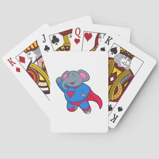 Elephant als superheld pokerkaarten (Achterkant)