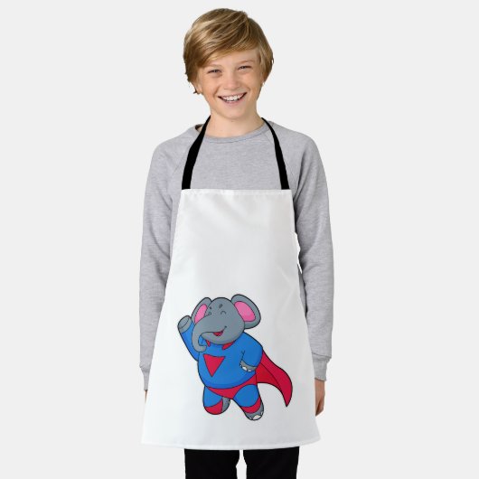 Elephant als superheld schort (Gedragen)