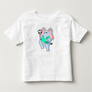 Elephant als Voetbal speler met Soccer.PNG Kinder Shirts