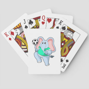 Elephant als Voetbal speler met Soccer.PNG Pokerkaarten