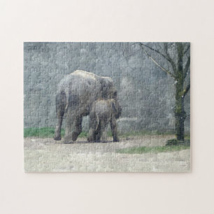 Elephant and Baby Legpuzzel