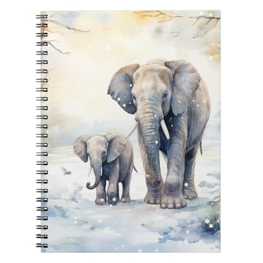 Elephant and Baby Notitieboek (Voorkant)