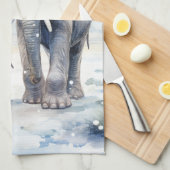 Elephant and Baby Theedoek (Quarter Fold)