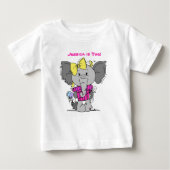 Elephant and Gift Birthday Custom T-shirts (Voorkant)