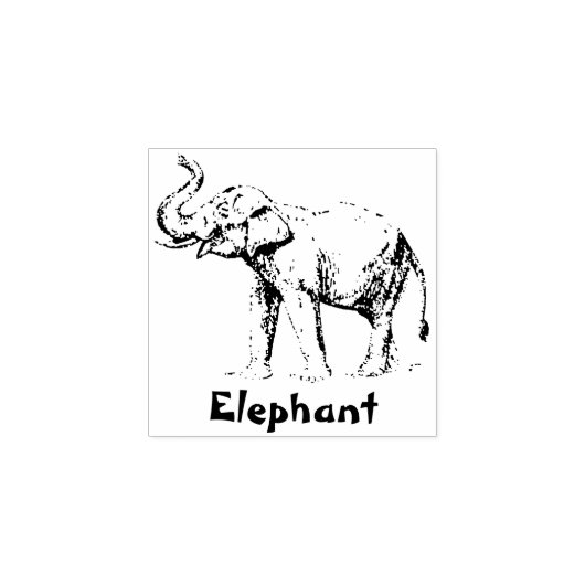 ELEPHANT ANIMAAL RUBBER STEMP 	RUBBERSTEMPEL (Afrduk)