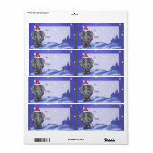 Elephant Art Christmas Gift Label (Full Sheet)