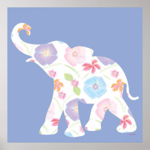 Elephant Art Waterverf Pattern Grafisch Modern Poster