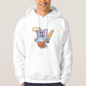 Elephant as Cook with Rolling pin & Dough Hoodie (Voorkant)