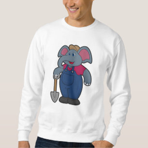Elephant as Farmer with Shovel Trui