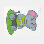 Elephant as Gamer Fleece Deken (Voorkant (Horizontaal))