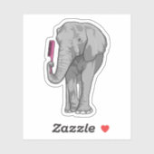 Elephant as Hairdresser with Comb Sticker (Vel)