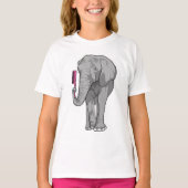 Elephant as Hairdresser with Comb T-shirt (Voorkant)