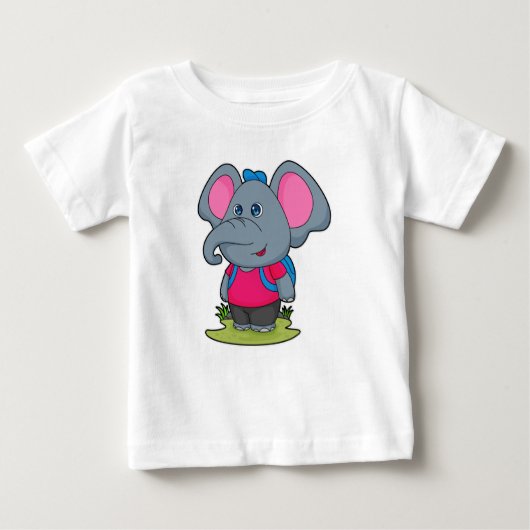 Elephant as Hiker with Backpack (Voorkant)