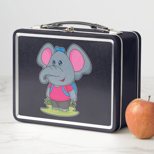 Elephant as Hiker with Backpack (In situ)