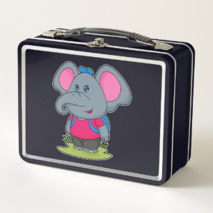 Elephant as Hiker with Backpack
