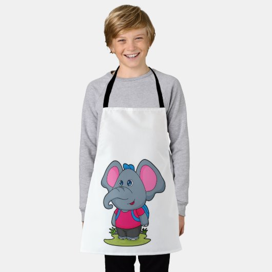 Elephant as Hiker with Backpack Schort (Gedragen)