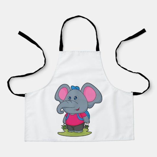 Elephant as Hiker with Backpack Schort (Voorkant)