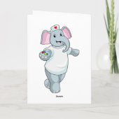 Elephant as Nurse with Medicine Kaart (Achterkant)