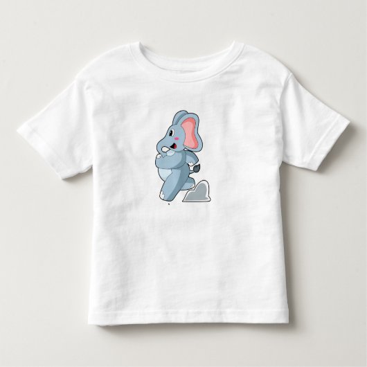 Elephant as Runner Kinder Shirts (Voorkant)