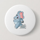 Elephant as Runner Ronde Button 7,6 Cm (Voorkant)