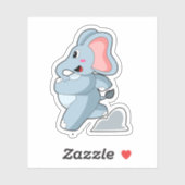 Elephant as Runner Sticker (Vel)