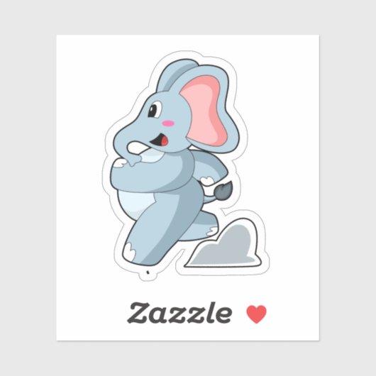 Elephant as Runner Sticker (Vel)