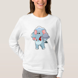 Elephant as Waiter with Platter T-shirt