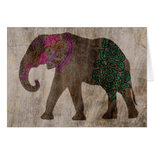 Éléphant asiatique tribal de zen