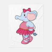 Elephant at Ballet with Skirt Fleece Deken (Voorkant)
