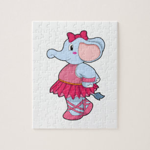 Elephant at Ballet with Skirt Legpuzzel