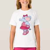 Elephant at Ballet with Skirt T-shirt (Voorkant)